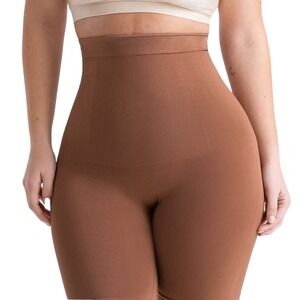 Shapermint Essentials High Waisted All Day Every Day Shaper Shorts 4XL Brown NWT